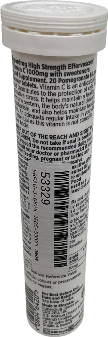 Superdrug Vitamin C Effervescent Tablets 20 tablets