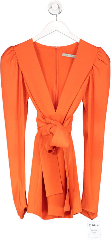 Silvia Tcherassi Orange Otavia Dress UK XS