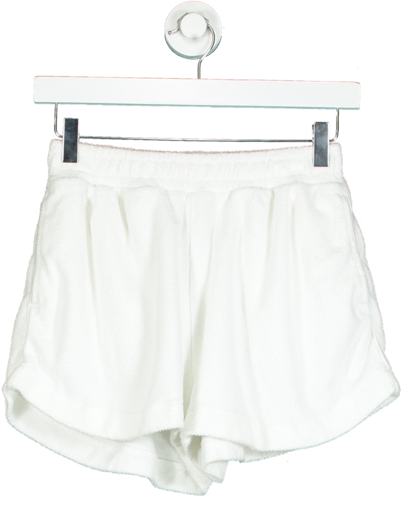 The Upside White Soho Cotton-towelling Shorts UK XS