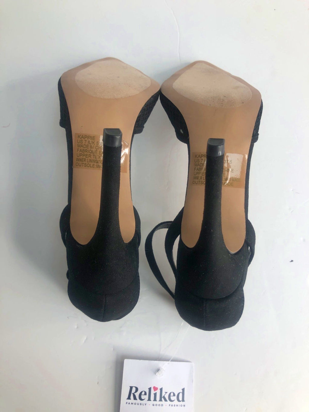 ShoeDazzle Black Mesh Heels UK 5