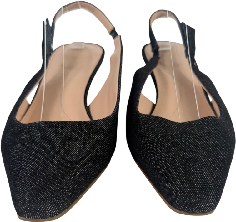 Talbots Blue Tabitha Denim Slingback Court Shoes UK 7.5 EU 40.5