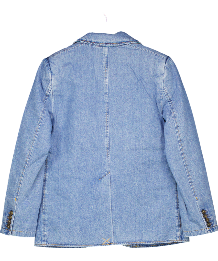 LEVI"S Blue Soft Denim Stella Relaxed Blazer UK XS