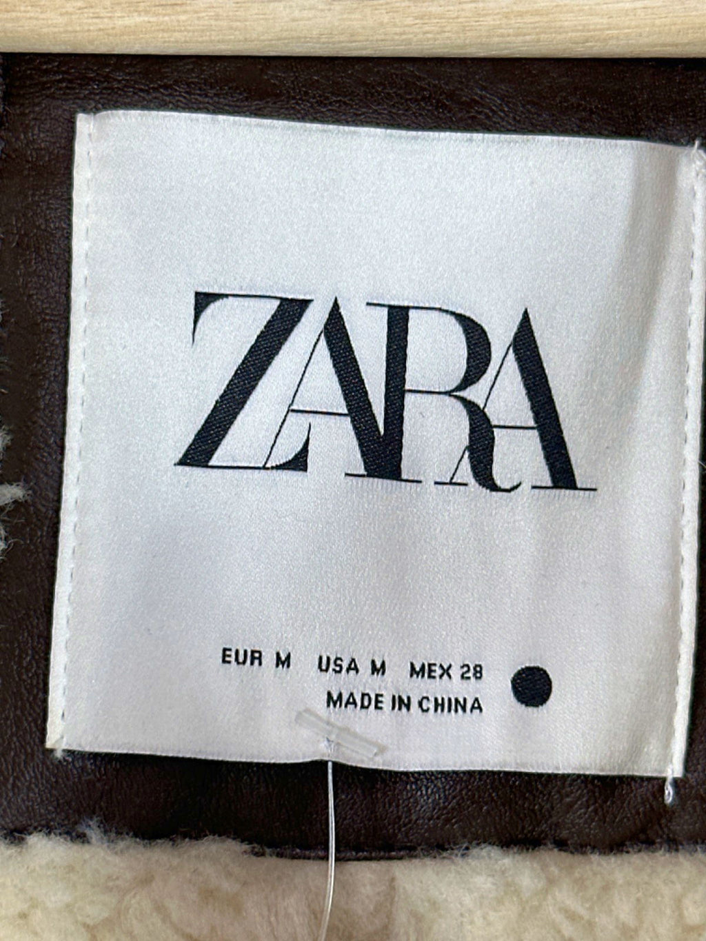 Zara Beige Faux Shearling Vest UK M