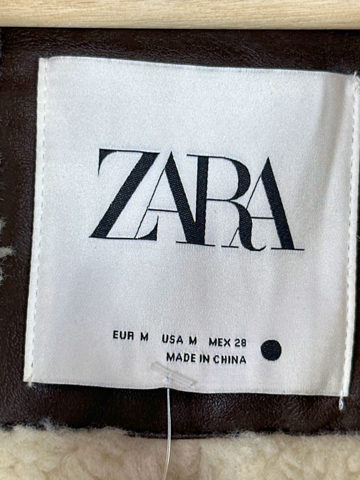 Zara Beige Faux Shearling Vest UK M