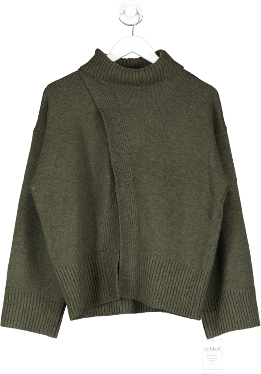 4th & Reckless Green Split Front Knitted Jumper UK 12