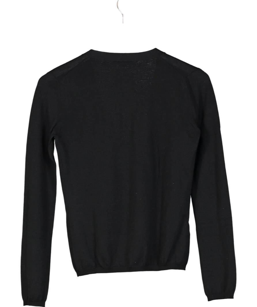 Miu Miu Black Fine Knit Cardigan UK 12