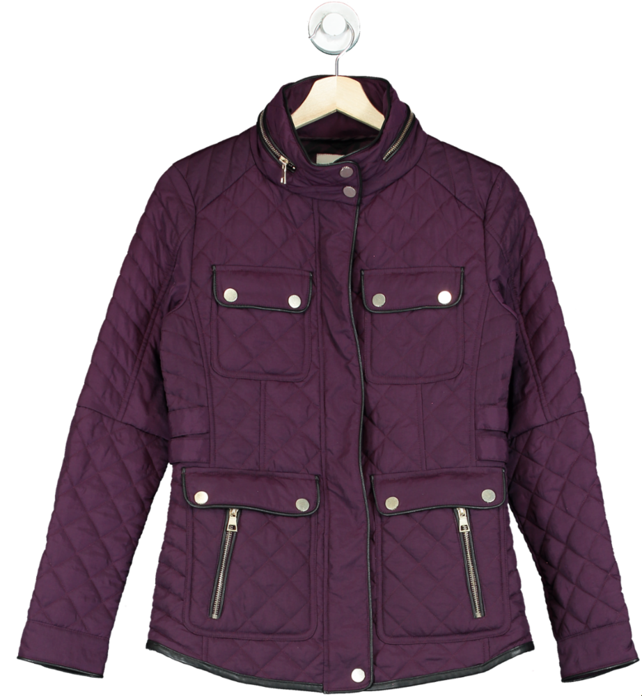 Next Purple Quilted Jacket UK 6