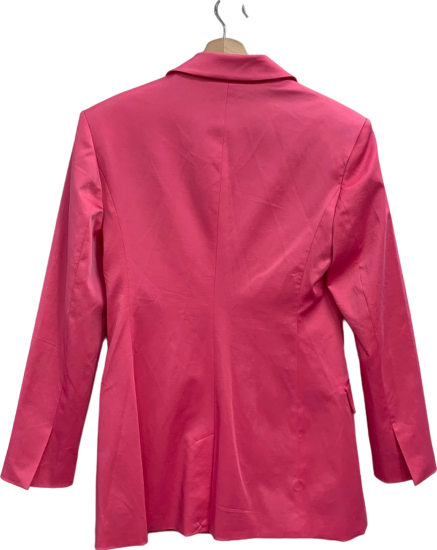 Zara Pink Single-Breasted Blazer UK M