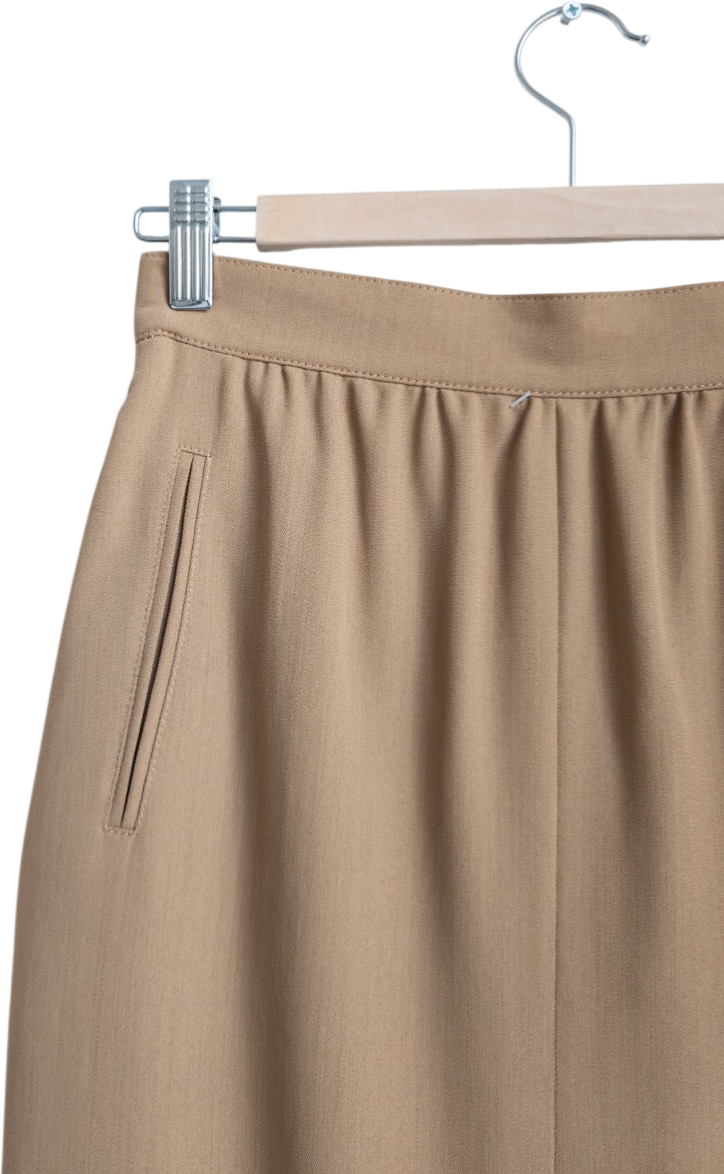 ESCADA Beige Camel Wool Blend Tailored  Skirt UK 8