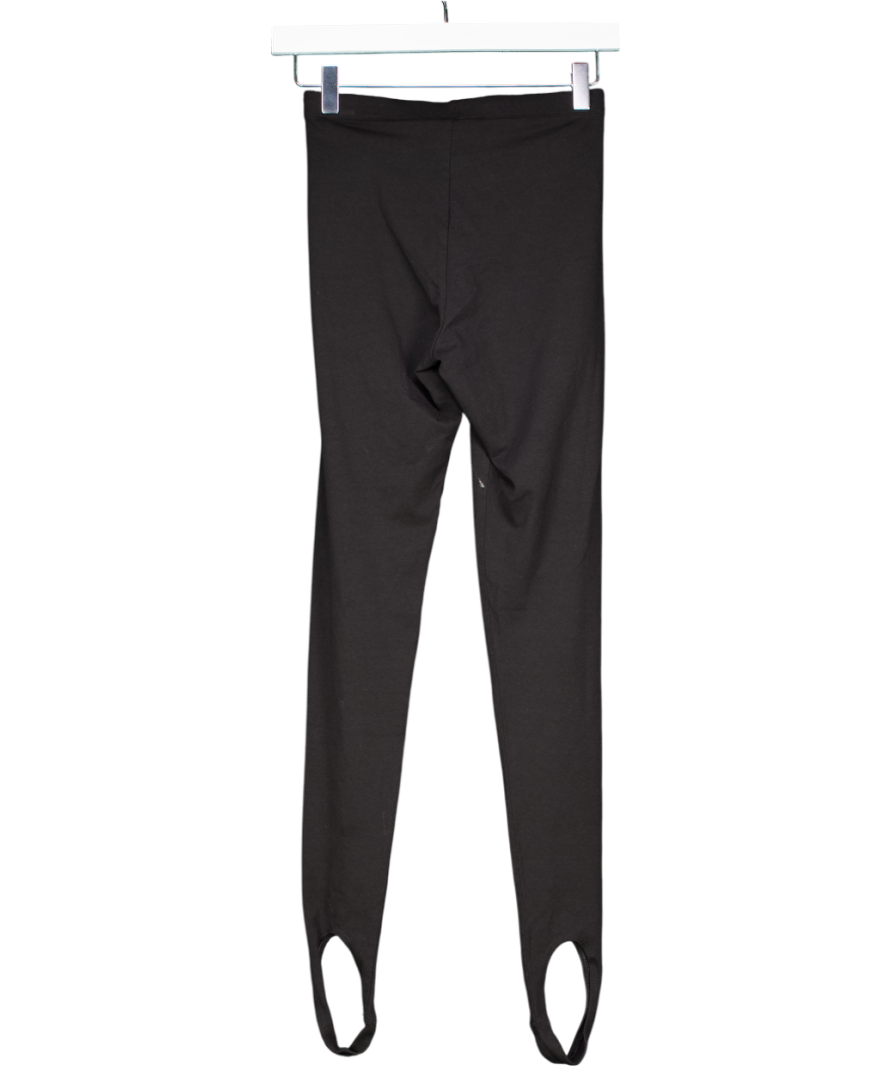 Organic Basics Black Tencel / Modal Everday Stirrup Leggings. UK XS