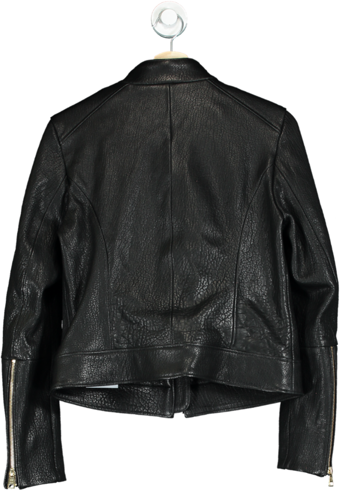 Roccoban Black Napa Leather Jacket UK M