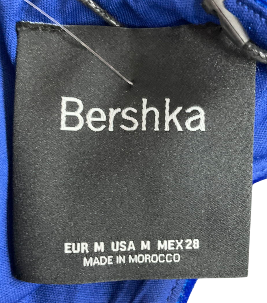 Bershka Blue Velvet Corset UK M