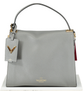 Valentino Garavani Grey Leather Medium My Rockstud Top Handle Bag