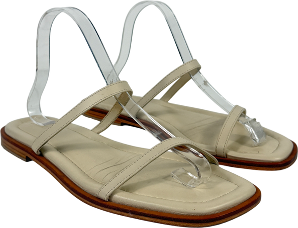 A.emery Cream Lome Leather Sandals UK 7 EU 40
