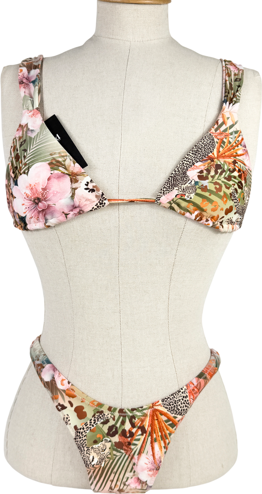 White Fox Multicoloured Levanto Bikini Feline Flora UK XS