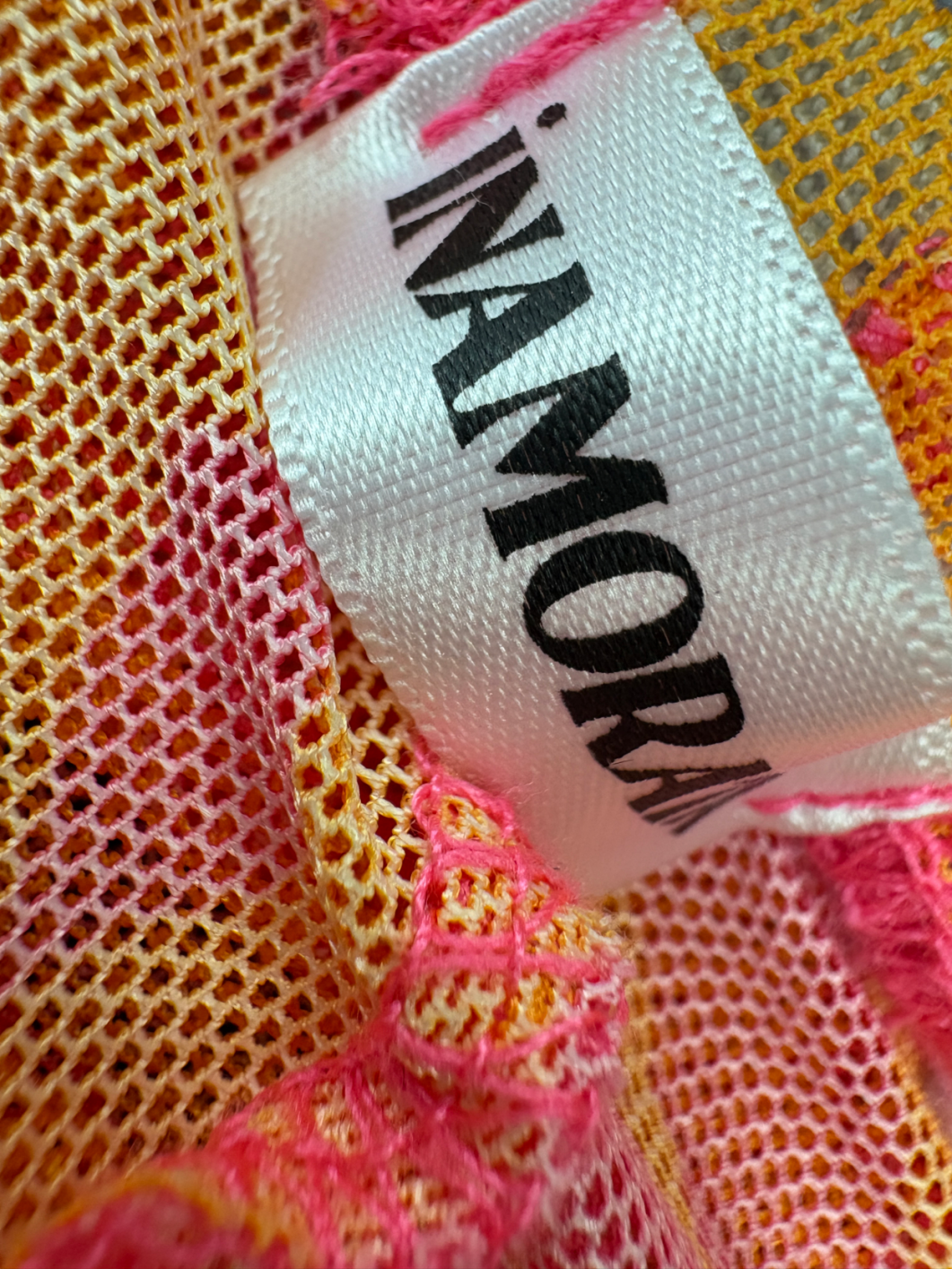 INAMORATA Orange Check Beachwood Trousers UK S