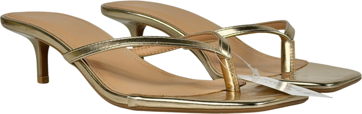Truffle Collection Metallic Lammy Kitten Heels UK 6 EU 39 👠