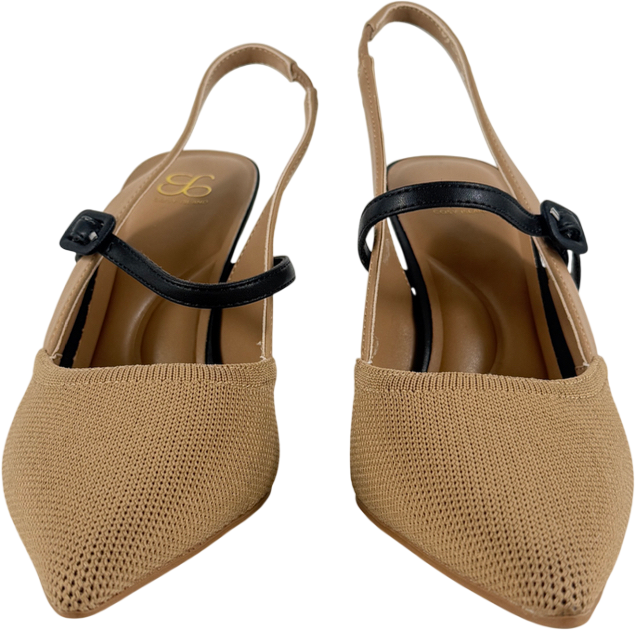 Cosy island Nude Strikestep Elegant Stiletto Heeled Slingback UK 4 EU 37 👠