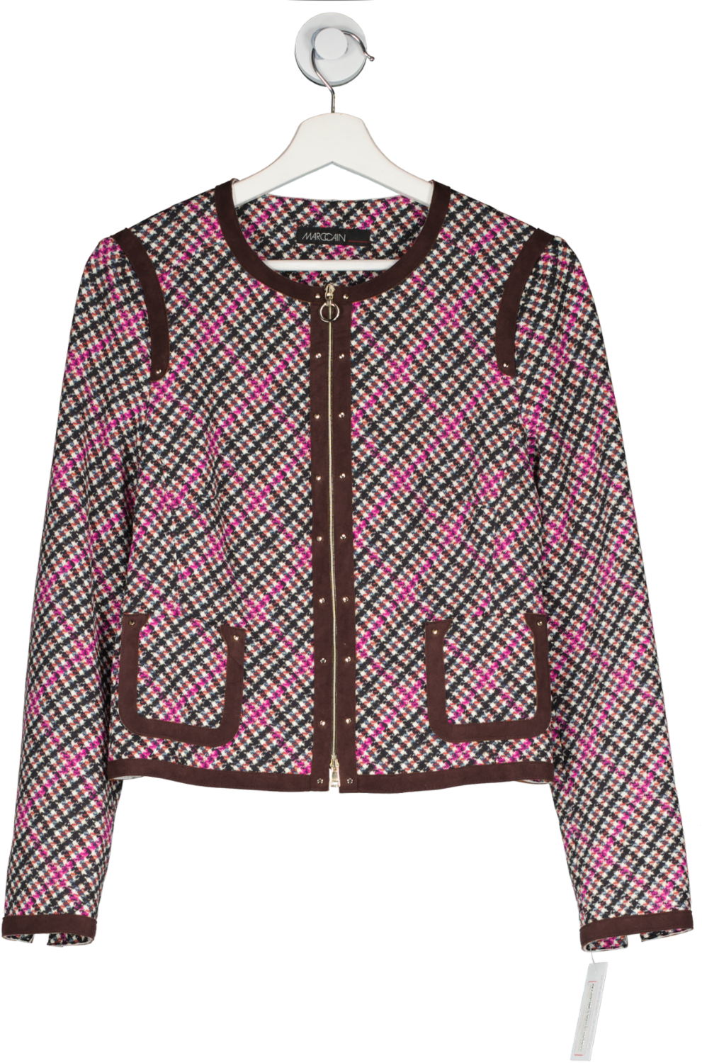 Marc Cain Multicoloured Tweed Print Jacket UK S