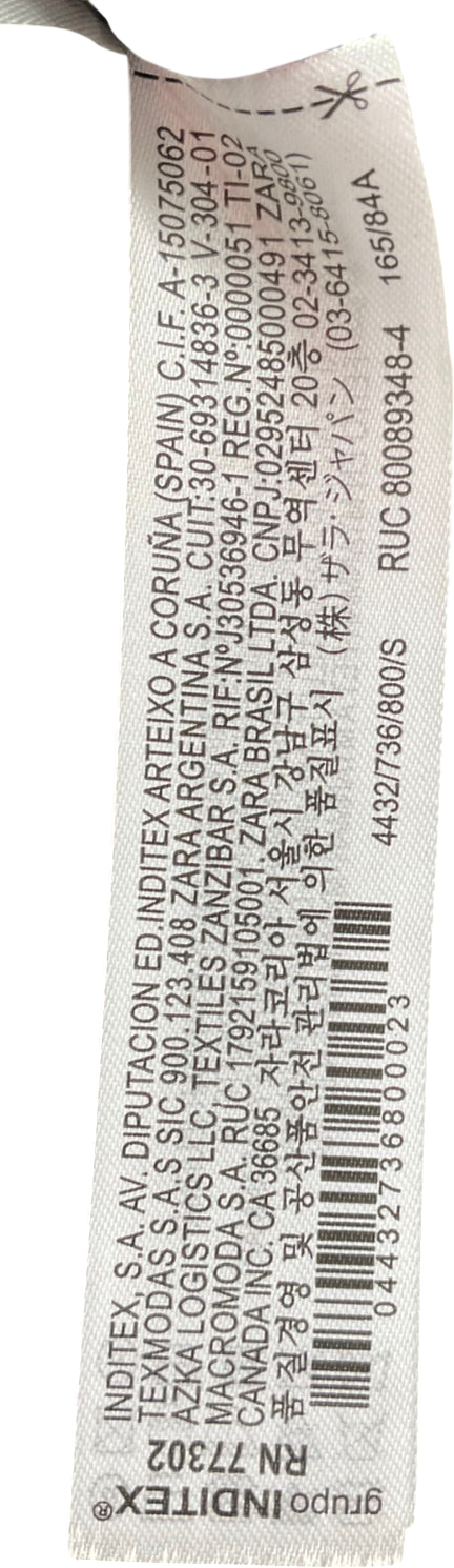 ZARA Black Double-breasted Faux Leather Blazer UK S