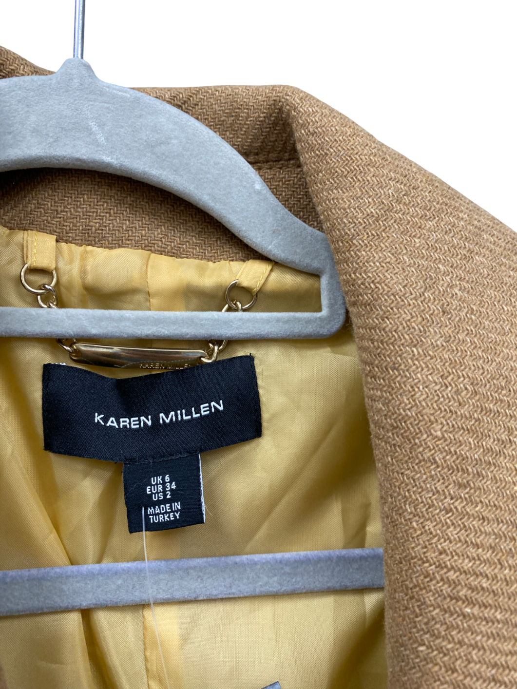 Karen Millen Brown Belted Trench Coat UK 6