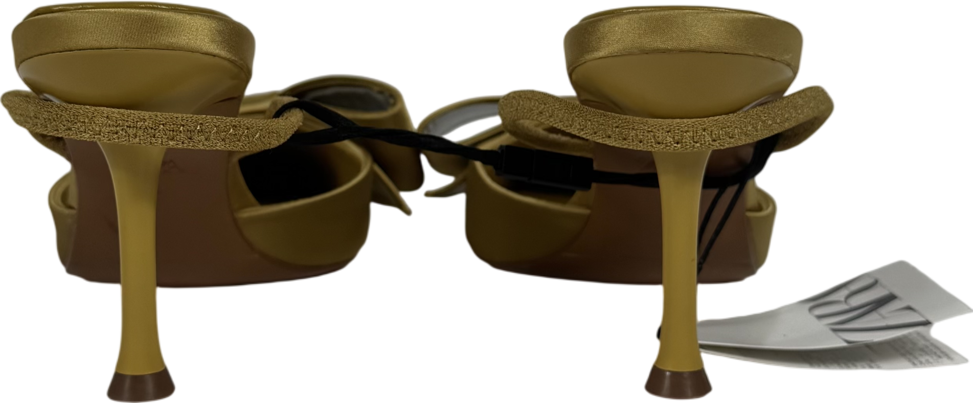 ZARA Metallic Satin-effect Slingback Shoes UK 5 EU 38 👠