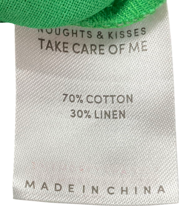 Noughts & Kisses Lula Green Oversized Cotton Shirt UK S/M