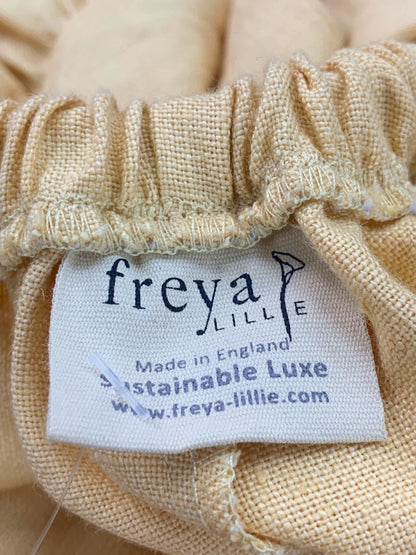 Freya Lillie Yellow Linen Ruffle Dress UK 6/8