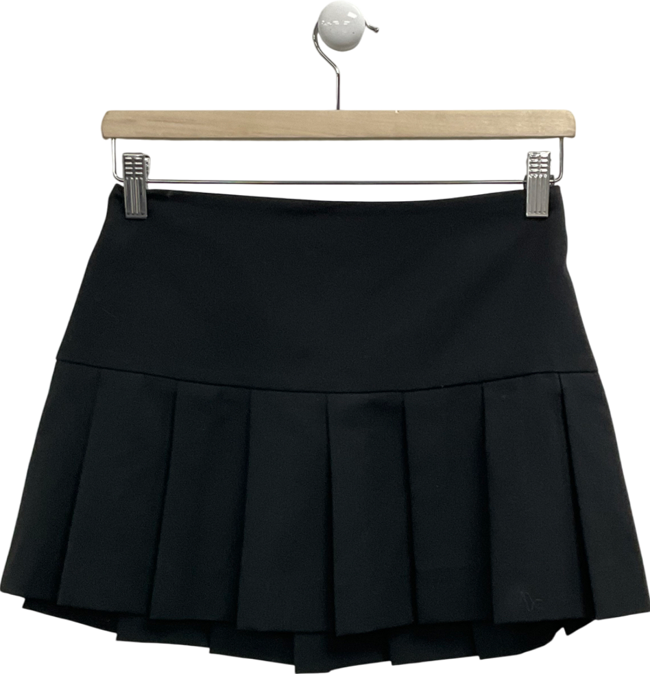 MANGO Black Pleated Mini Skirt UK XS