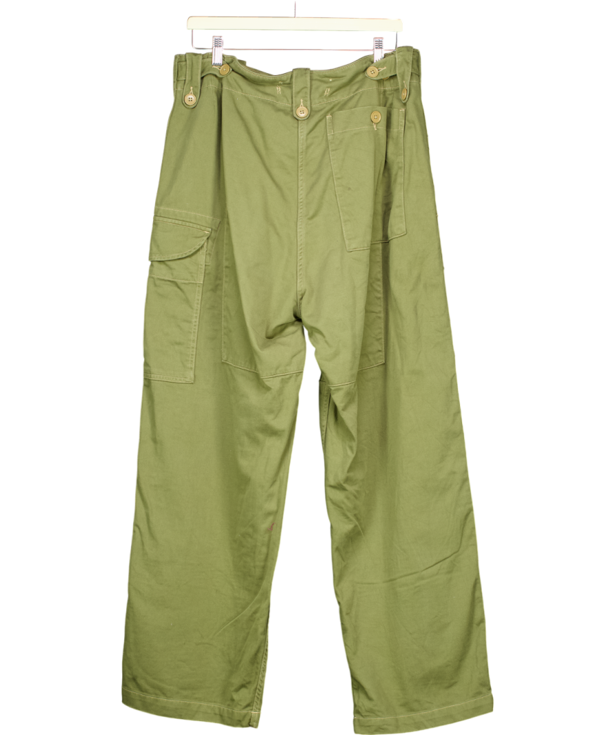 Polo Ralph Lauren Green Relaxed Cotton Cargo Trousers - Length 32" W32