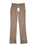 PRETTY LAVISH Brown Eddie Turn Up Trouser UK 8
