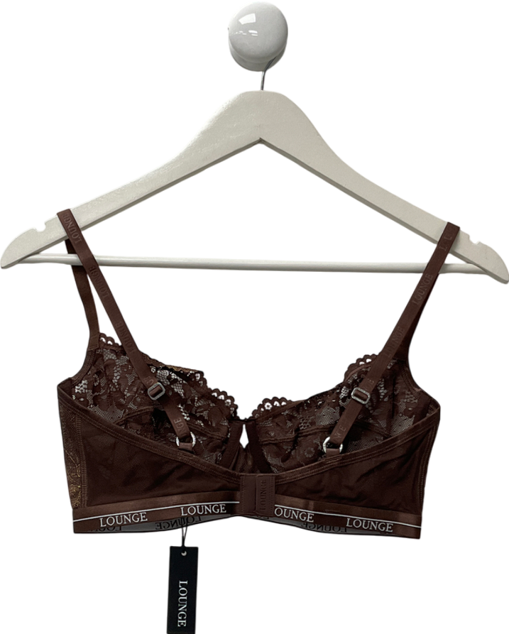 Lounge Underwear Brown Blossom Balcony Bra UK 34E
