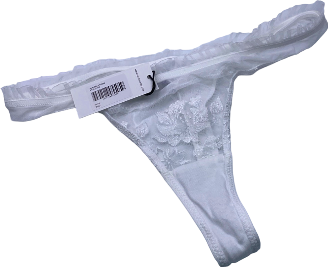 Kat the Label White Annabelle Thong UK S