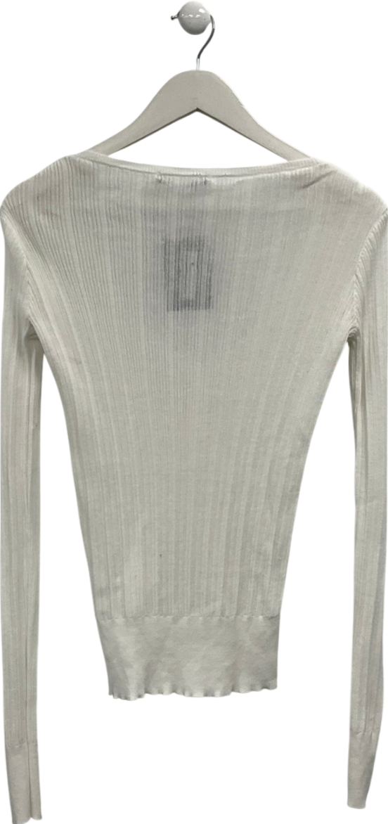 Brandy Melville White Scoop Neck Top One Size