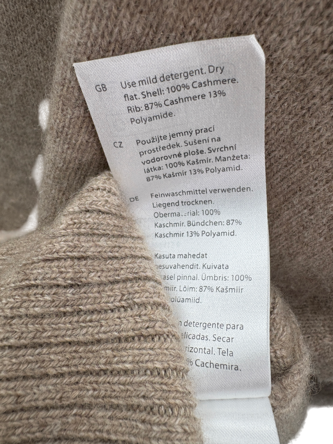 cos Beige 100% Cashmere Knit Jumper And Trouser Lounge  Co-ord UK XS