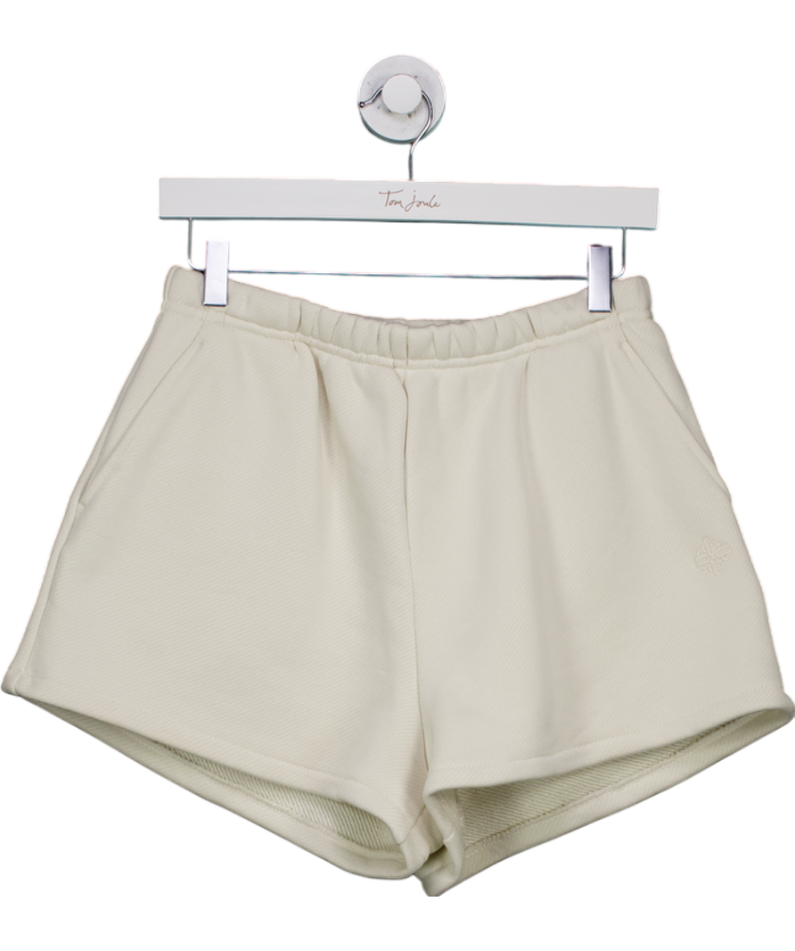 The Couture Club Cream Minimal Emblem Boyfriend Shorts UK 8