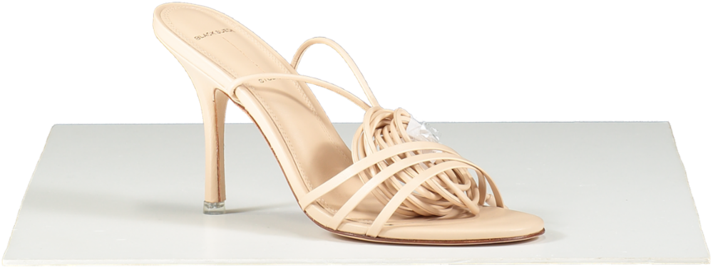 Black Suede Studio Pink Leandra Blush Leather Heels UK 5 EU 38 👠