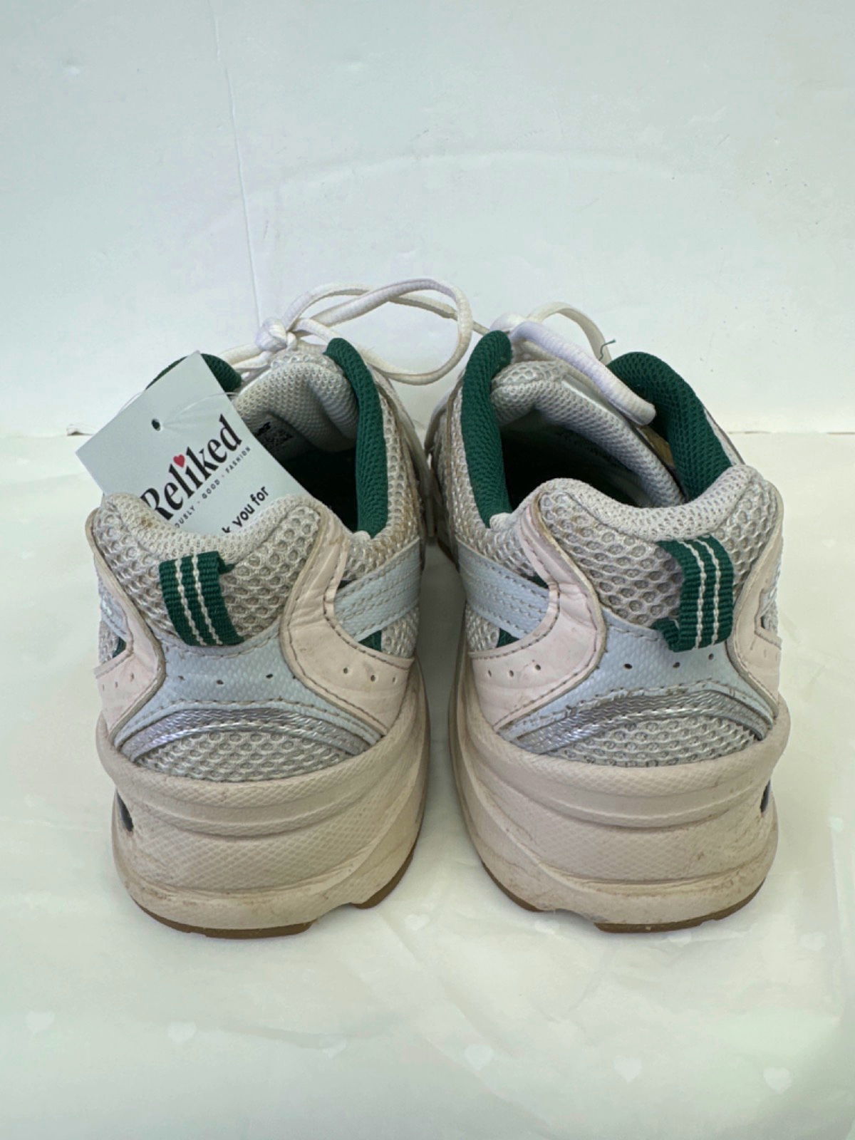 New Balance Silver/Green Running Trainers UK 7