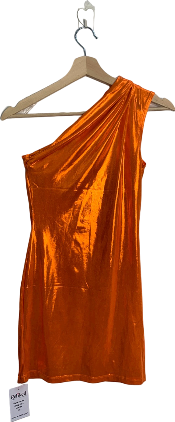 Fashion Nova Orange One Shoulder Dress S