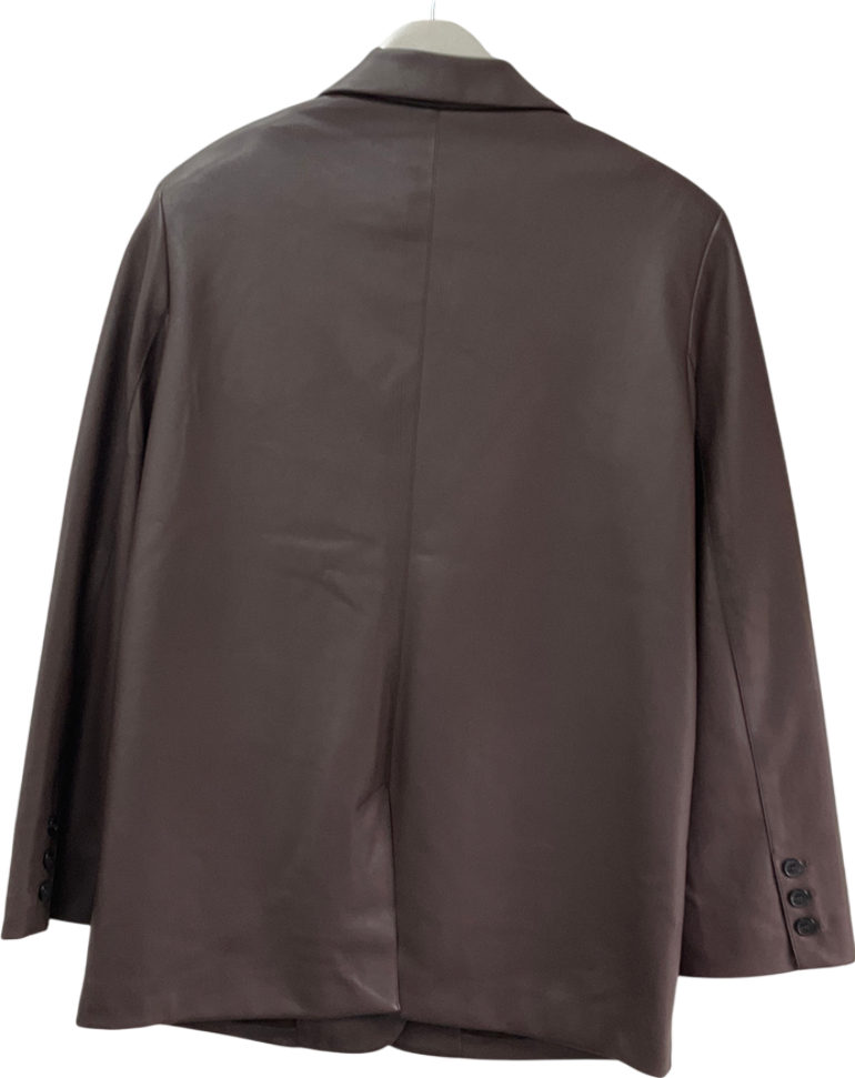 NA-KD Brown Contrast Seam Blazer UK XS