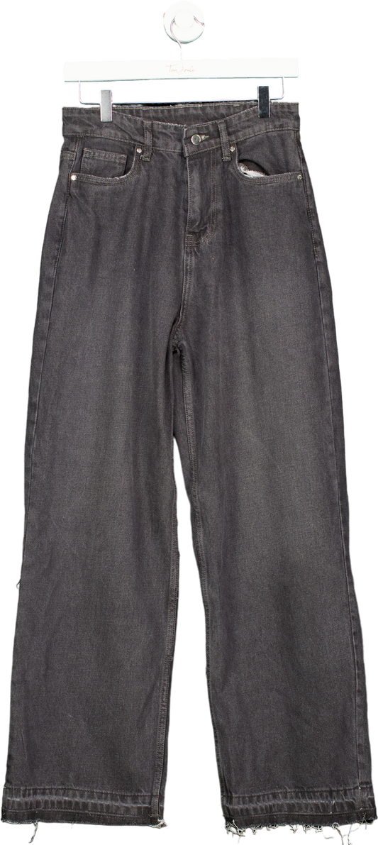 Cernucci Grey High Waisted Wide Leg Jeans UK 8