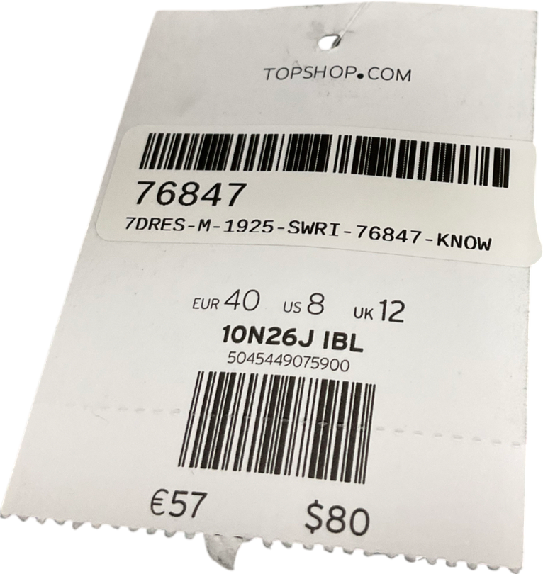 Topshop Blue Wrap Dress UK 12