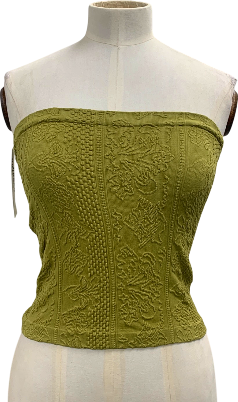 Urban Outfitters Green Out From Under Strapless Top UK L