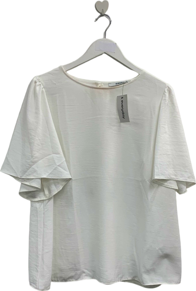 Everyday White Textured Blouse UK 20
