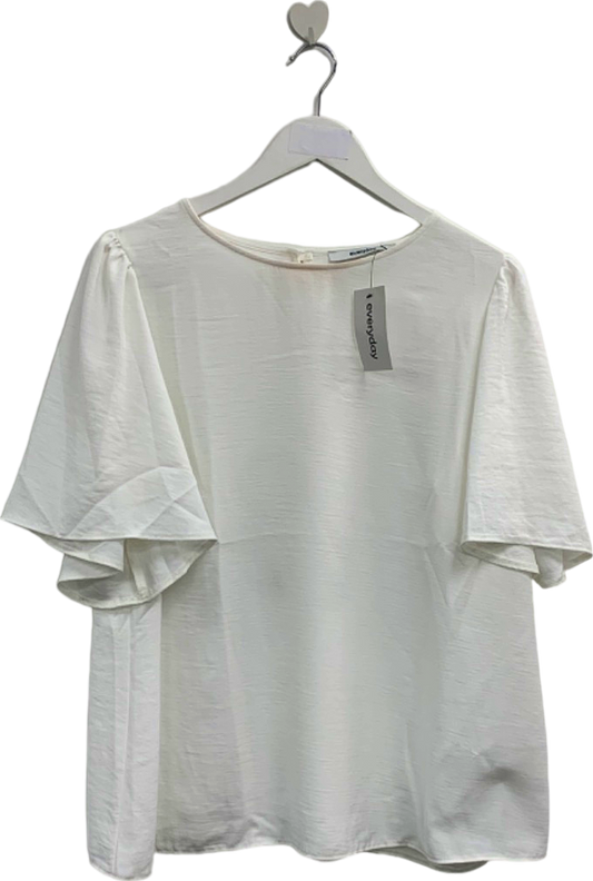 Everyday White Textured Blouse UK 20