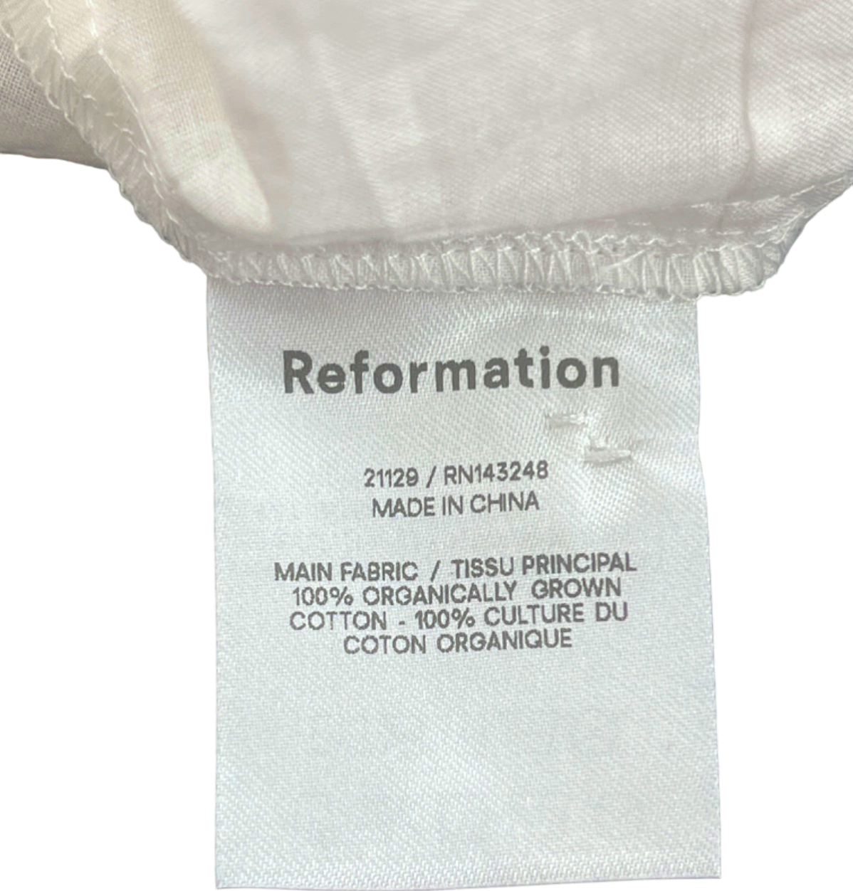 Reformation White Tarragon Top UK 12