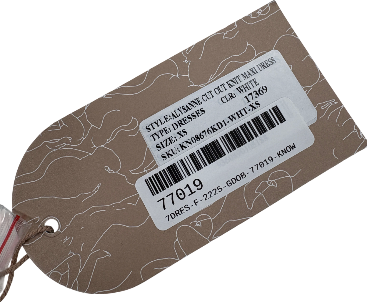 Meshki White Alysanne Cut Out Knit Maxi Dress UK XS