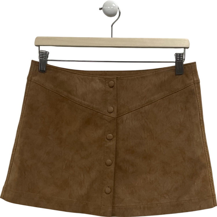 Free People Brown After Party Suede Mini Skirt UK 10