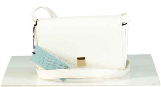 Marccain White Textured Leather Shoulder Bag