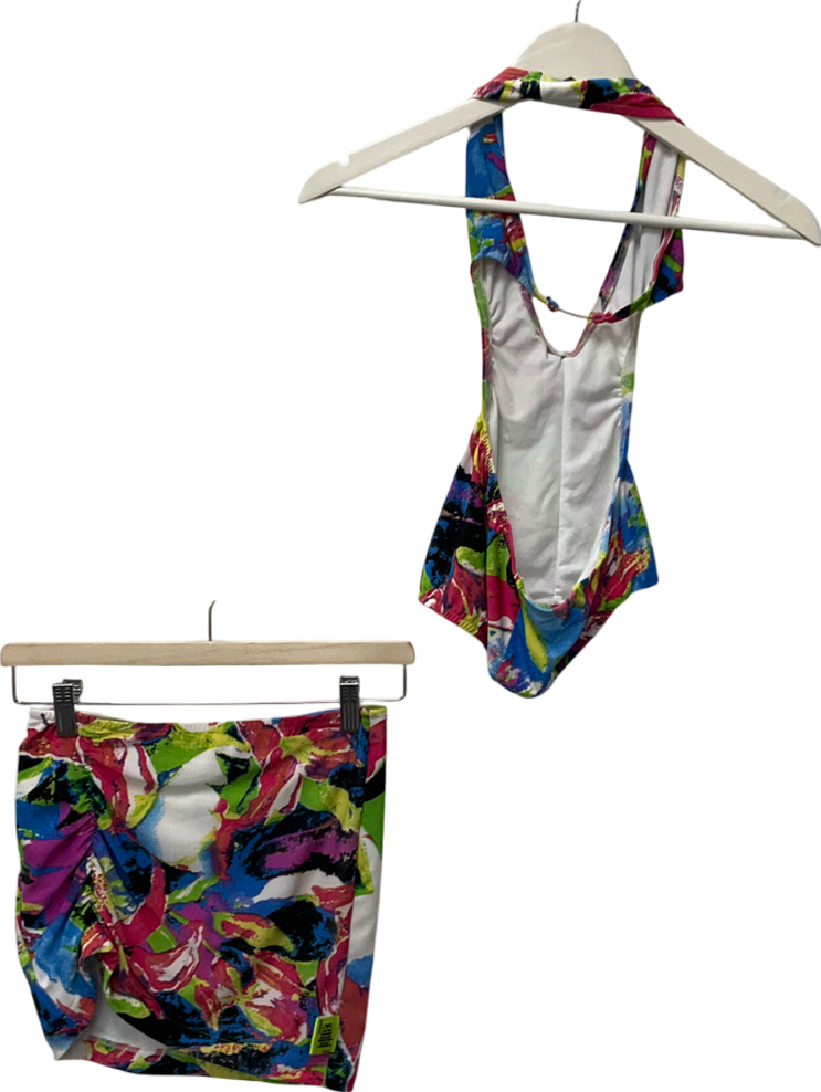Multicoloured Swimwear Two Piece UK 8